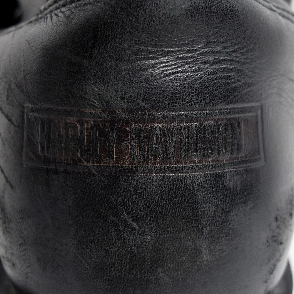 Harley-Davidson Faded Glory Mens 13 Black Leather Motorcycle Riding Boots 91003